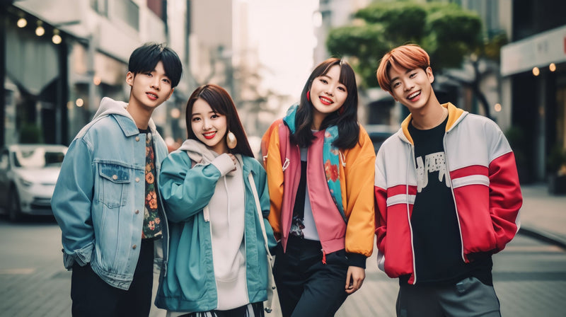 Stylish young adults on a city street in Seoul, where most English teaching jobs in South Korea are found