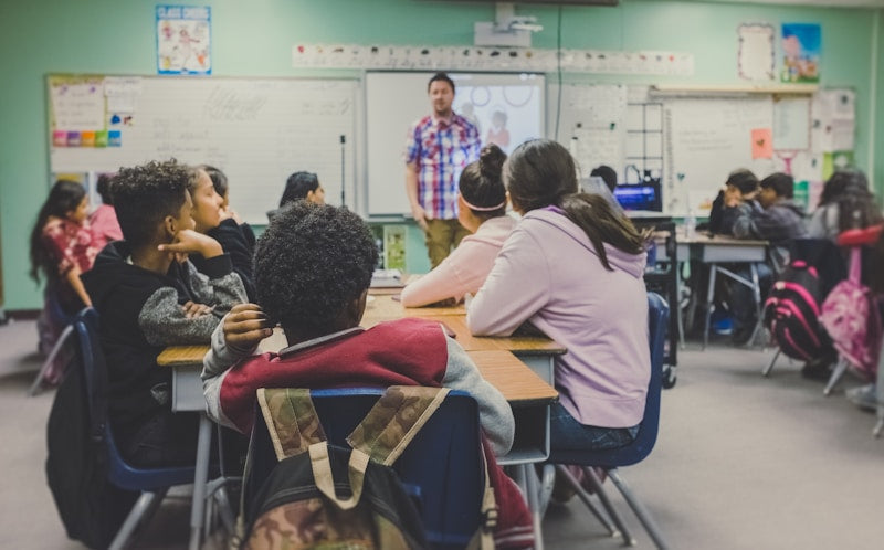 ESL classroom with teacher and students illustrating the affective filter in language learning