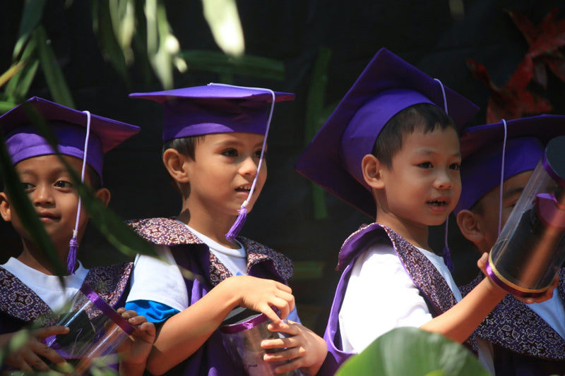 Children graduating  classroom Asia 