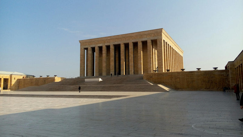 A government building in Ankara under blue sky, the city with Turkey's steadiest teaching salaries