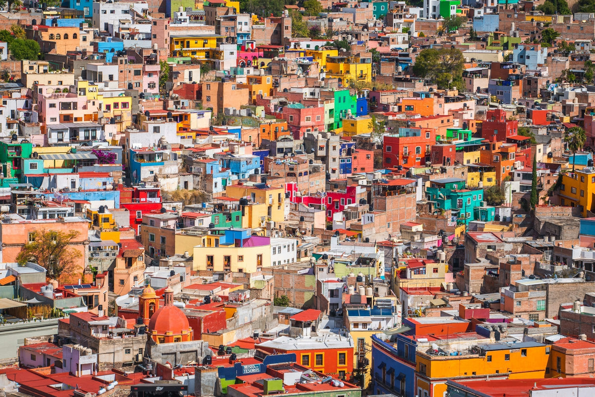 Colorful street in Mexico where many English teachers choose to live and work