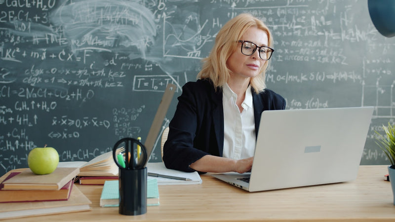 TEFL teacher preparing a business English lesson for corporate students