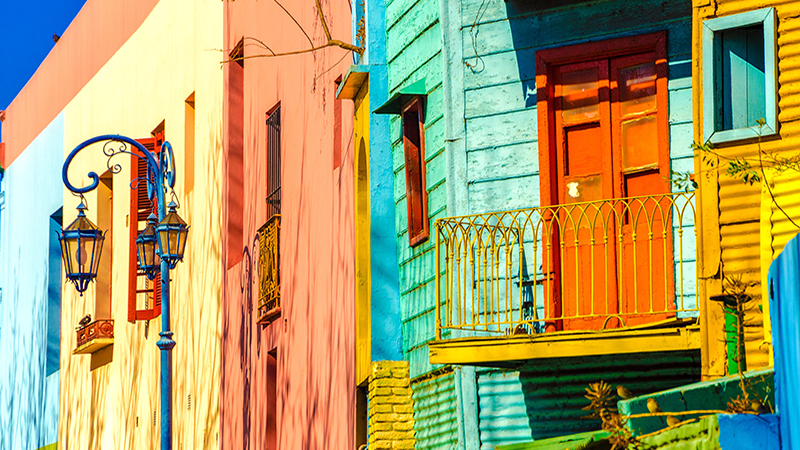 Colorful houses in Argentina