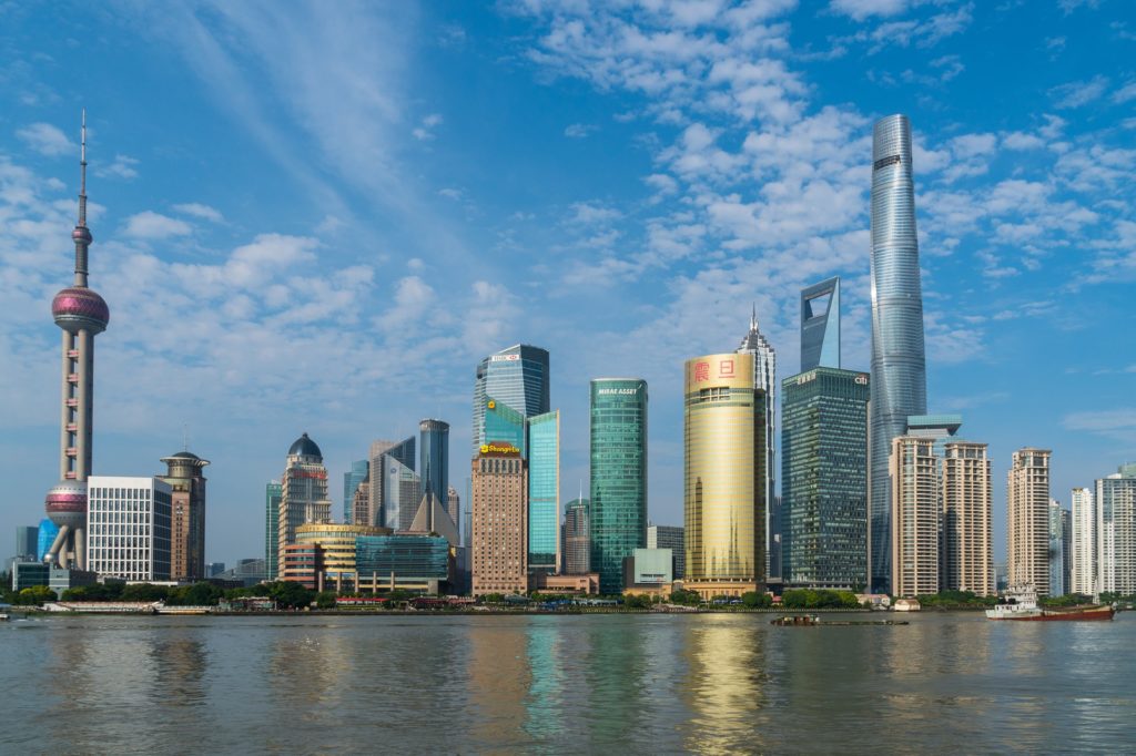 Shanghai skyline, TEFL in China 