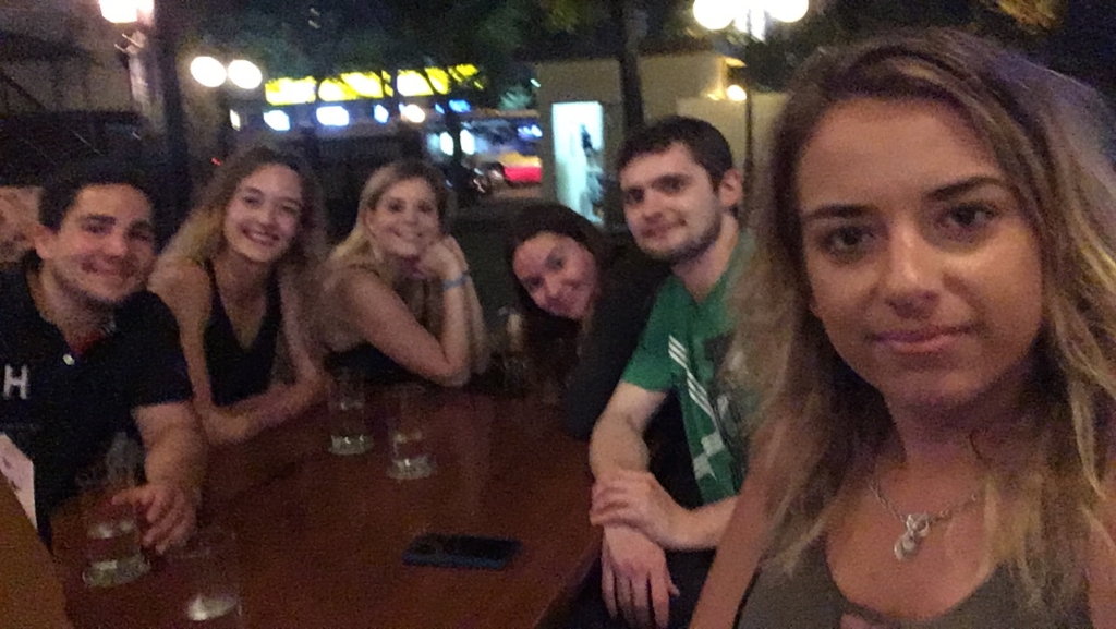 Becky out with the interns.