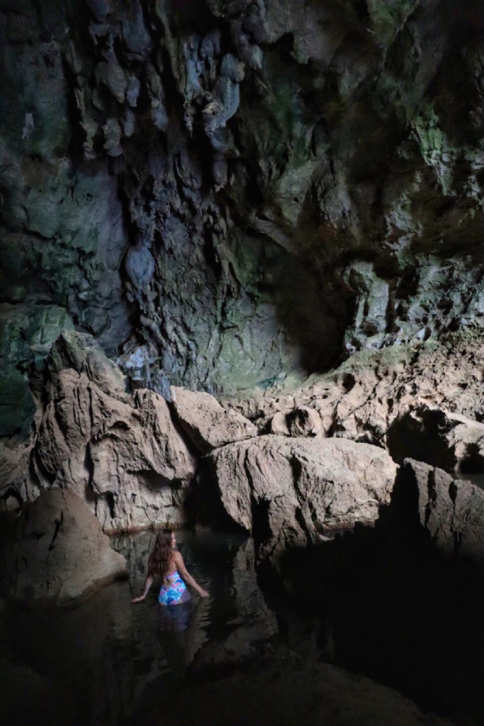 The rocky Thakek Laos caves.