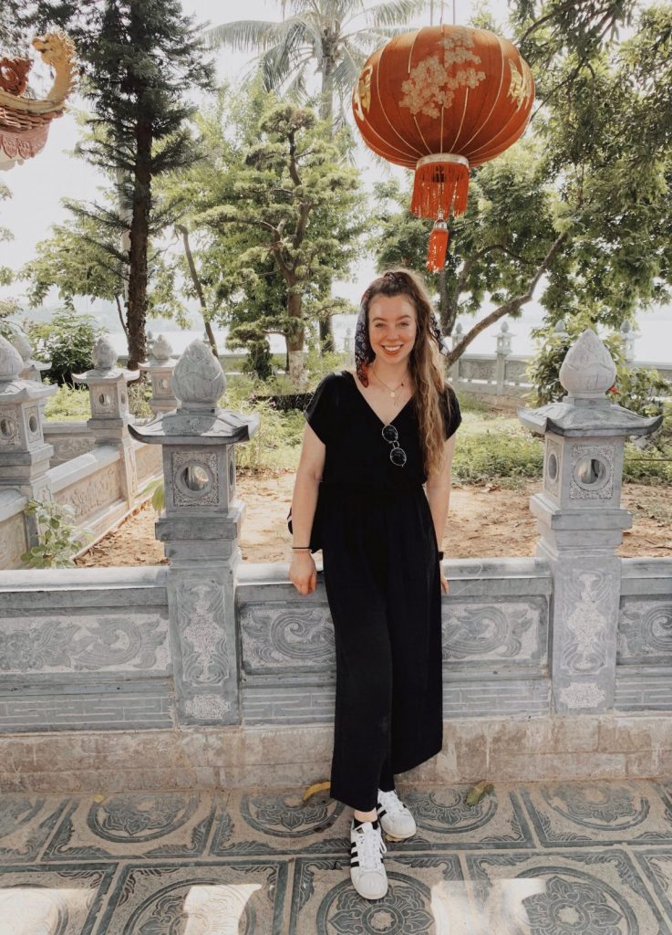 Laura posing in Vietnam