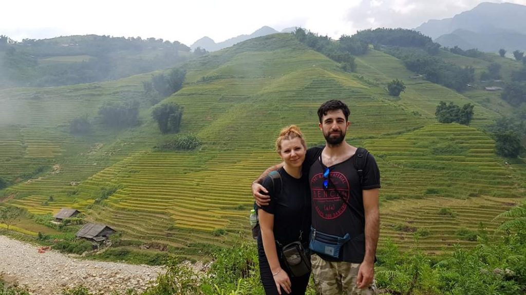 Martha and her partner in Vietnam -Teaching English in Asia