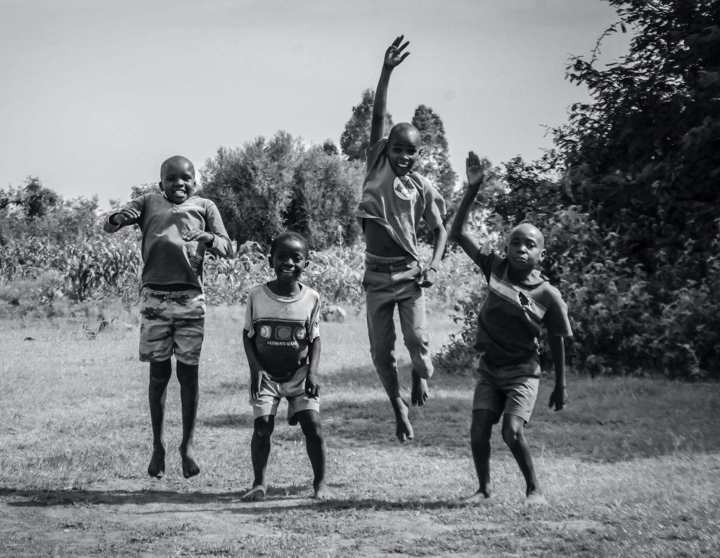 Tanzanian children smiling