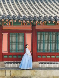 woman in hanbok in south korea